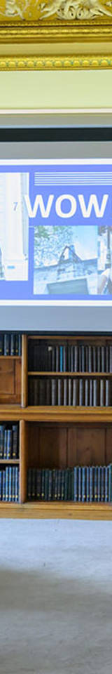 Former Technical Teaching Fellow, Jen Deakin, presents at the event